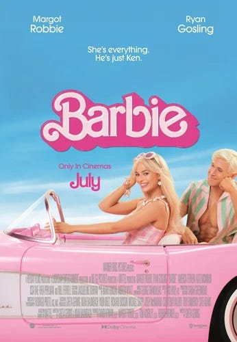 BARBIE - Affiche de Cinéma - Poster du Film - Margot Robbie et Ryan Gosling - Photo 1/1