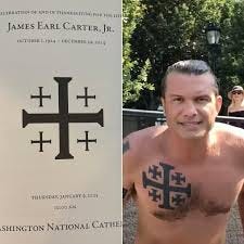 Once eschewed by the Pentagon, the “Jerusalem cross” has been co-opted by  the far right — and embraced by Pete Hegseth.