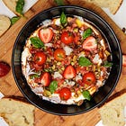 Strawberry Bruschetta Whipped Boursin & Crémant Rosé 