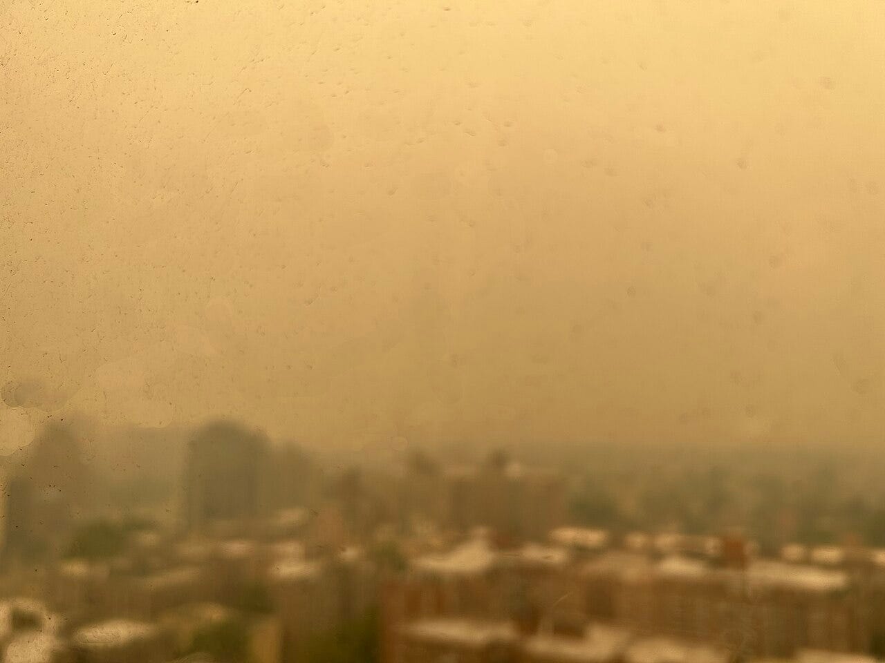Photo: Jim Griffin / Wikimedia Commons (CC0) View from our Dining Room New York City topped the list of the world's worst air pollution for parts of Tuesday as harmful smoke wafted south from more than a hundred wildfires burning in Quebec. -- CNN