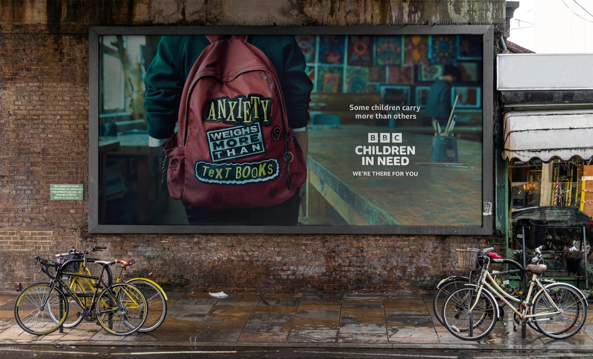 The Heaviest Backpack: BBC Creative and BBC Children in Need illustrate the  heartbreaking weight some… | Creative Moment