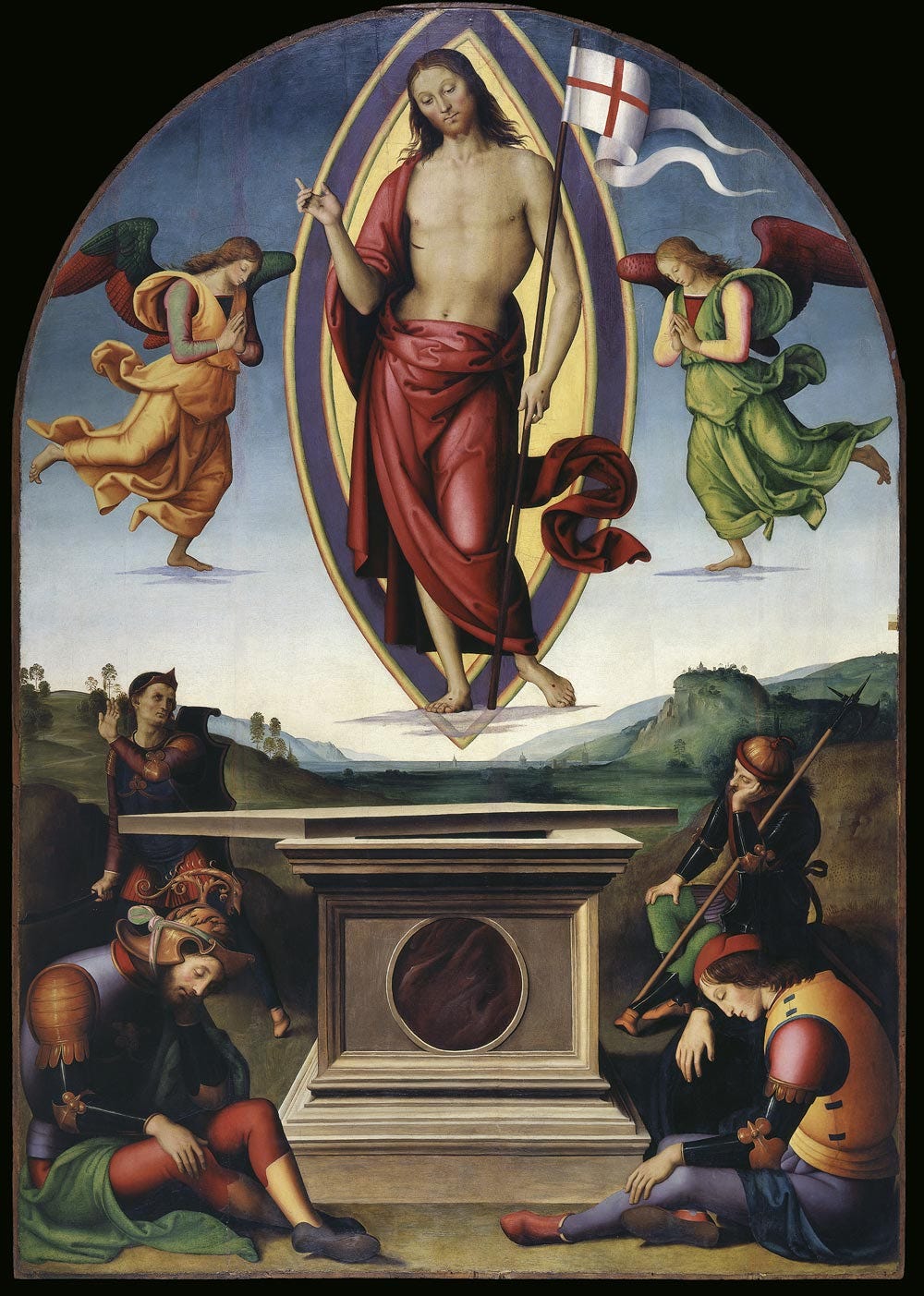 Perugino, Resurrection (1499; oil on panel, 233 x 165 cm; Vatican City, Apostolic Palace)
