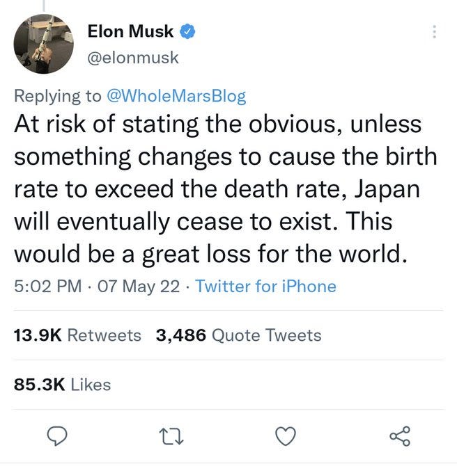 イーロン・マスクの｢日本は消滅する｣発言で議論噴出…米専門家は子育てのコストや移民政策について指摘 | Business Insider Japan