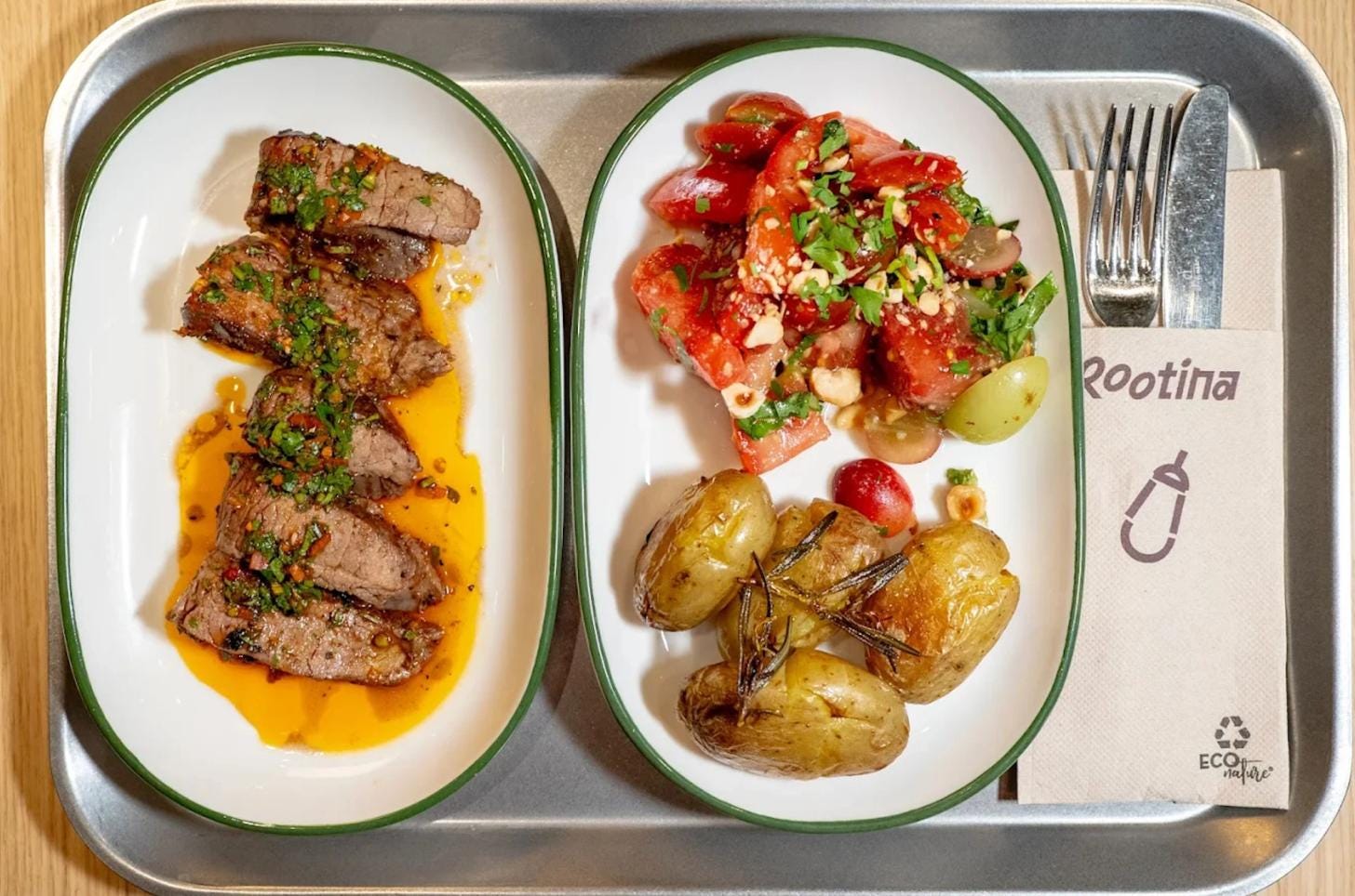 Fresh seasonal dishes at Rootina Fresh seasonal dishes at Rootina