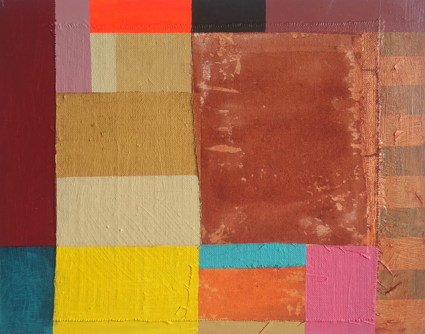 Painting: Crescendo 1 (Aleksandra Niemczyk, mixed media on wood)