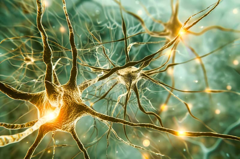 Neurons in Action with Synapses Firing in the Brain Stock Photo - Image of  dendrites, signaling: 310414366