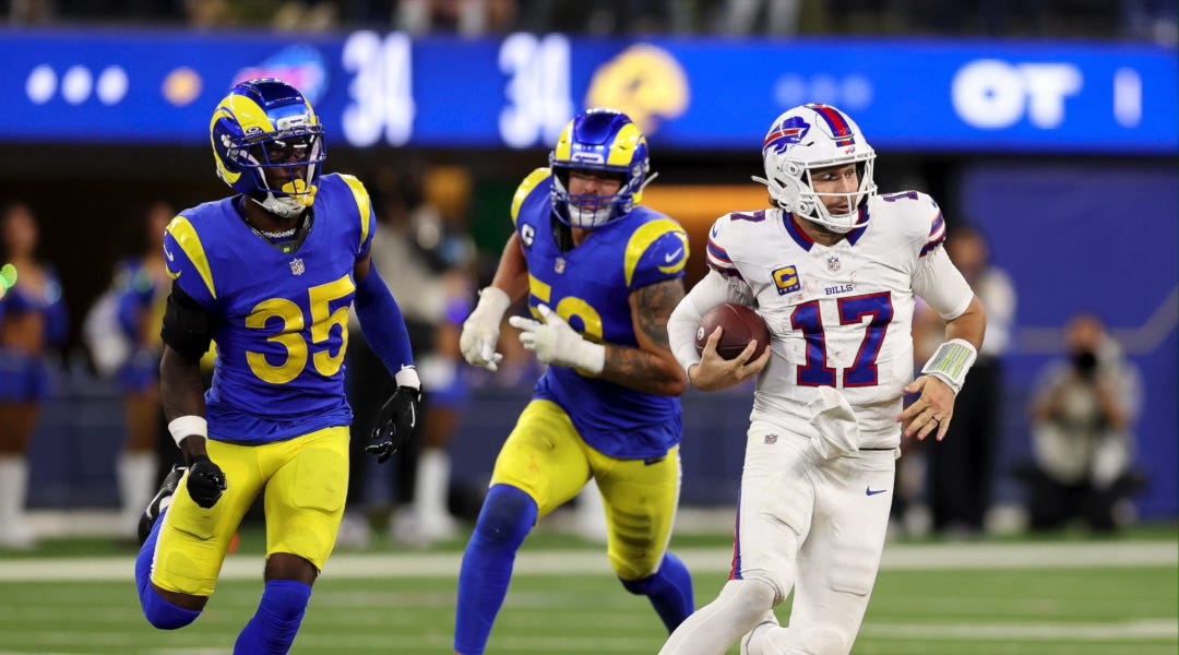 Sicko mode, engaged: On Josh Allen’s fight, Tyler Bass, James Cook & a stammering Bills D in 37-34 OT thriller