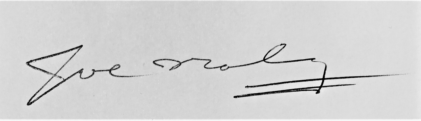 Joe's signature