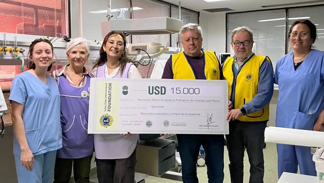 El Hospital Penna recibió una donación de USD 15.000 para Neonatología El Hospital Penna recibió una donación de USD 15.000 para Neonatología