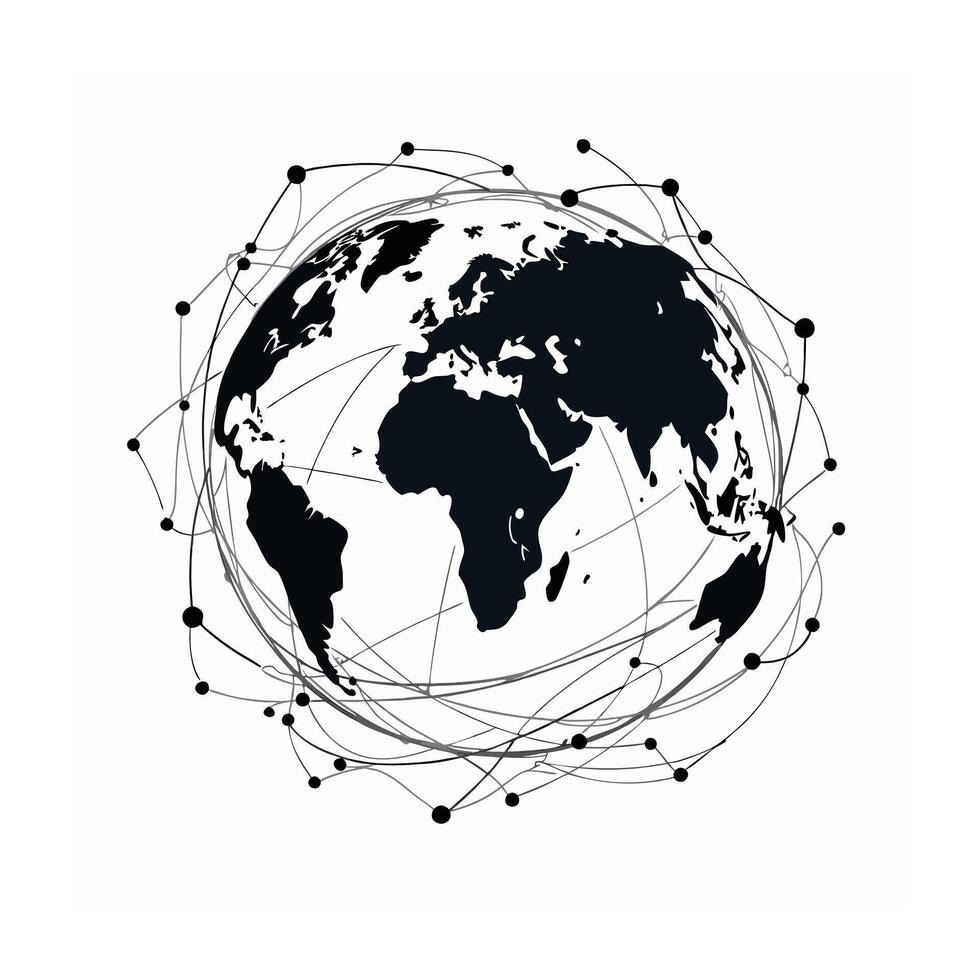 Global network icon with interconnected nodes. 51132877 Vector Art at  Vecteezy
