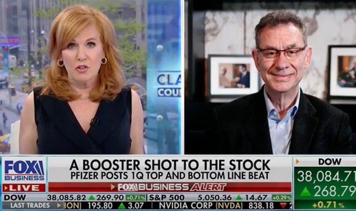 Pfizer CEO brags that cancer is the new Covid.