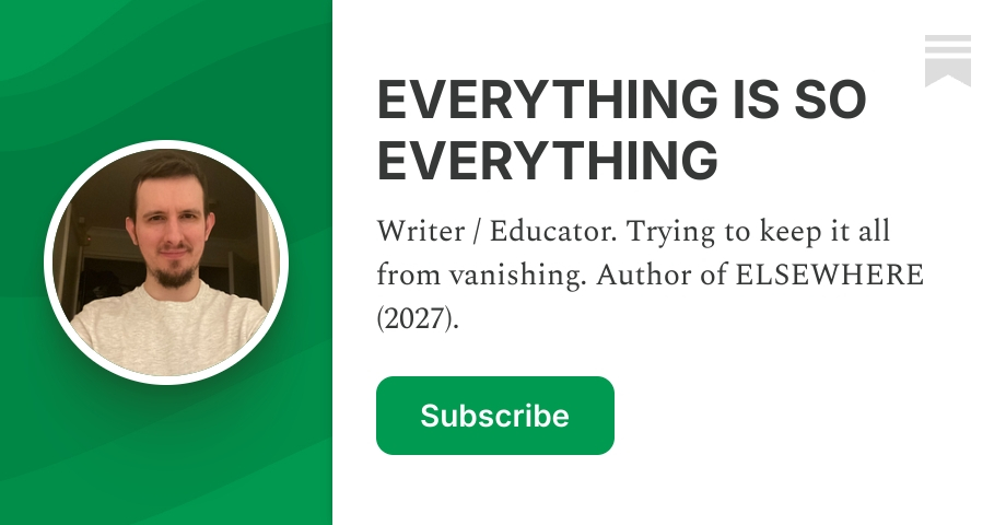 EVERYTHING IS SO EVERYTHING | Jim Hall | Substack