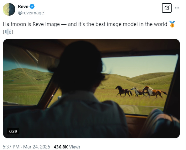 Reve announcement on Twitter