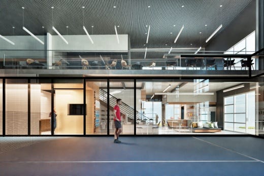 Rendering of Austin Padel Center Rendering of Austin Padel Center
