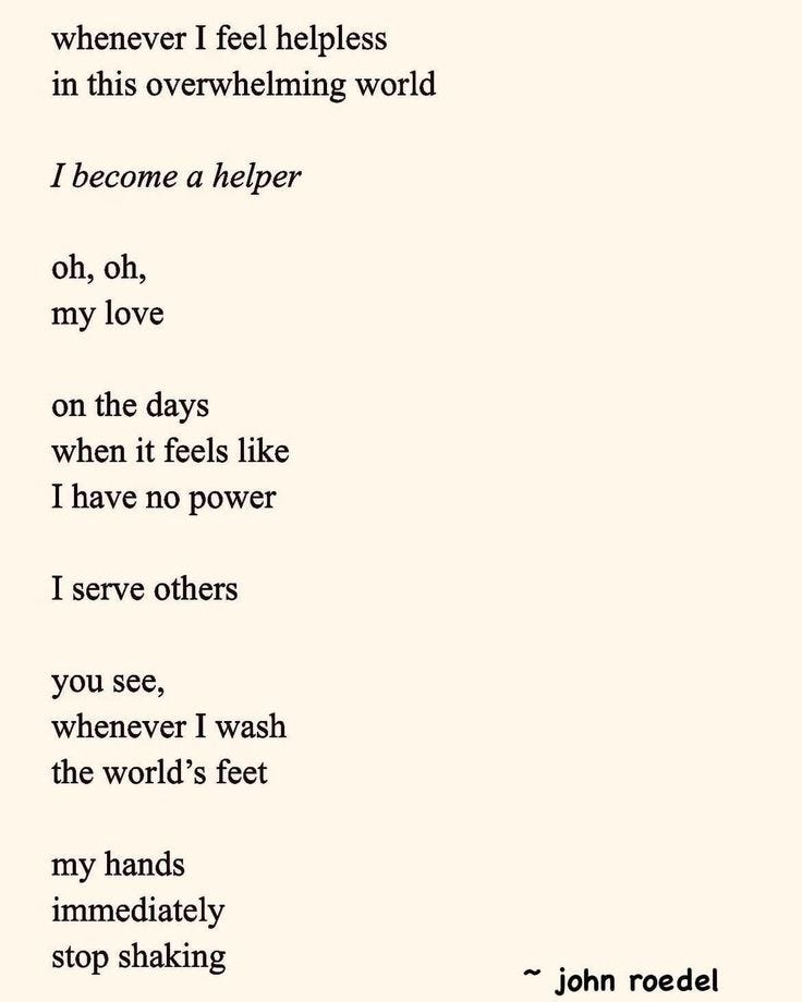 This may contain: the poem is written in black and white