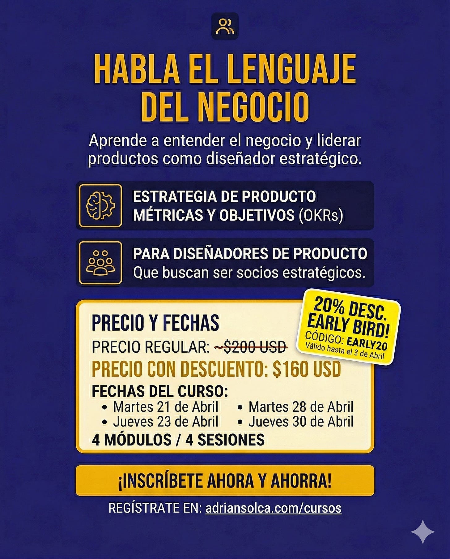 Nuevo curso: Lenguaje de Negocio para Diseñadores