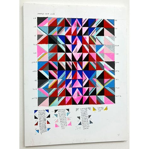 cipher paintings by Leslie Roberts at 57W57 ARTS gallery