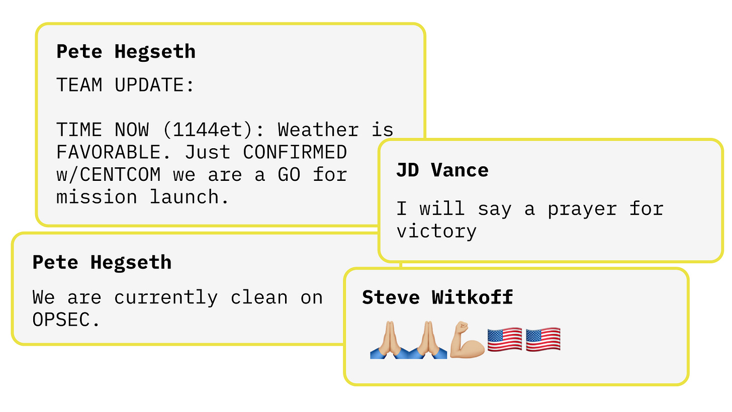 Annotated Text From Leaked Signal Group Chat With Top Trump Officials - The  New York Times