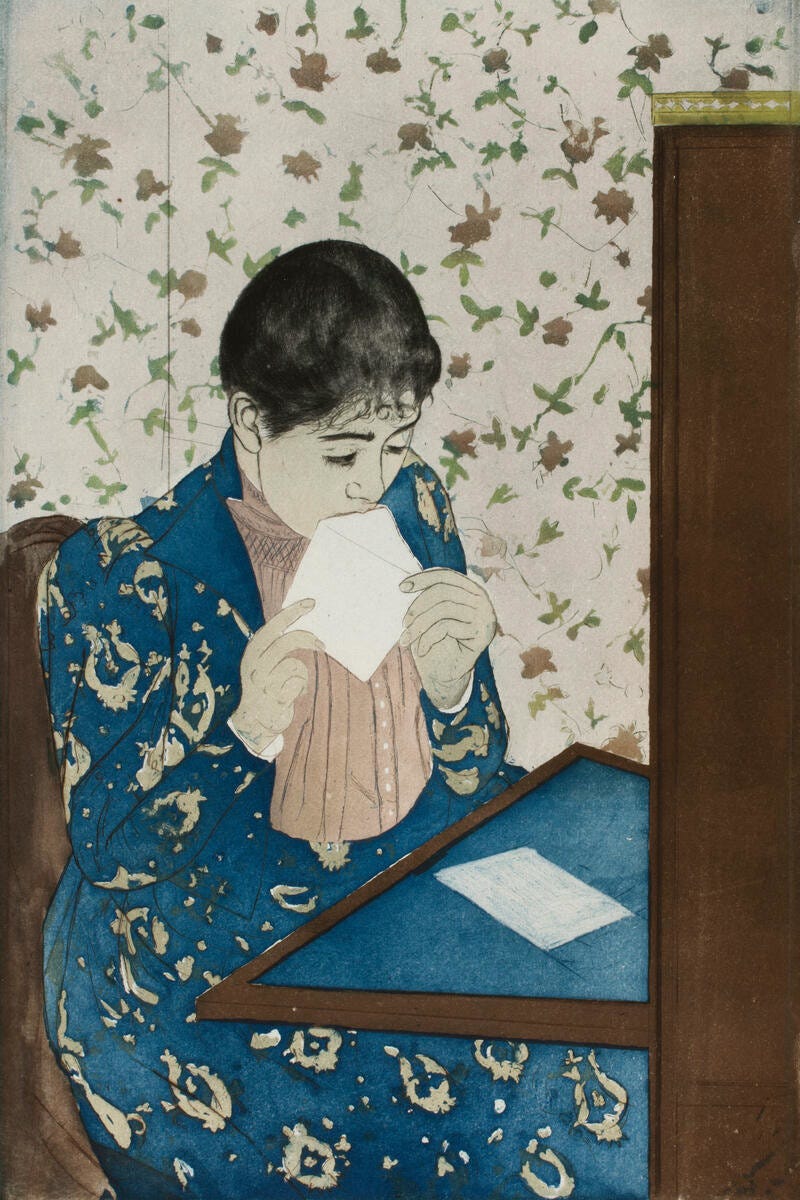 The Letter, 1890-1891 by Mary Cassatt - Paper Print - Philadelphia ... The Letter, 1890-1891 by Mary Cassatt - Paper Print - Philadelphia ...