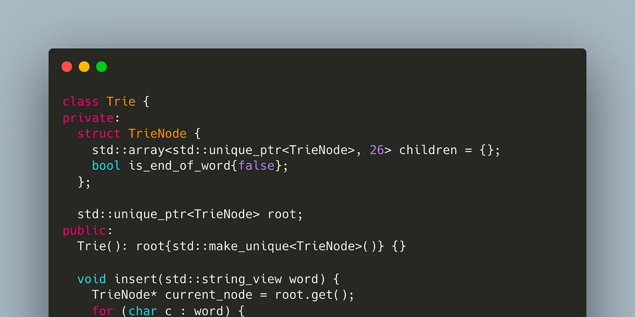 Trie vs std::unordered_set.