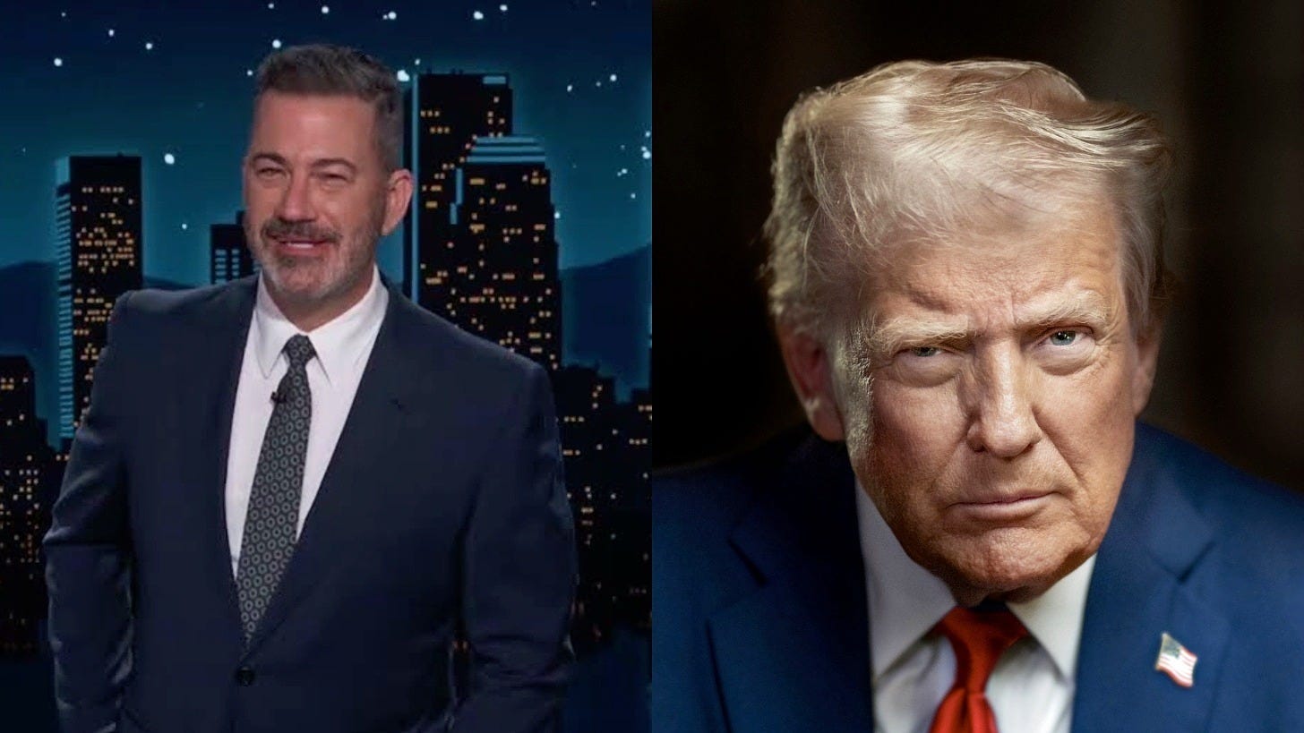 Images: Jimmy Kimmel Live via YouTube and The White House