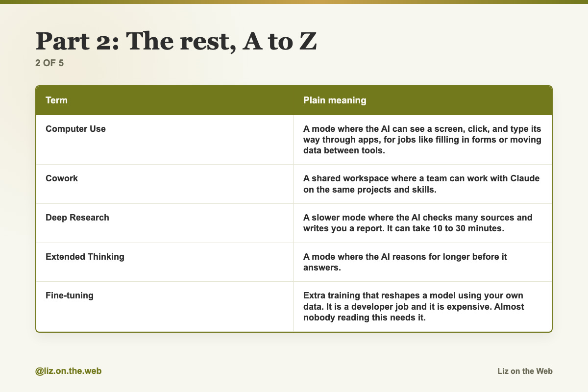 Part 2: The rest, A to Z (2 of 5) Part 2: The rest, A to Z (2 of 5)