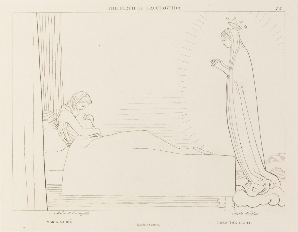 John Flaxman RA, 'The Birth of Cacciaguida' (from The Divine Comedy, Paradise ) 
