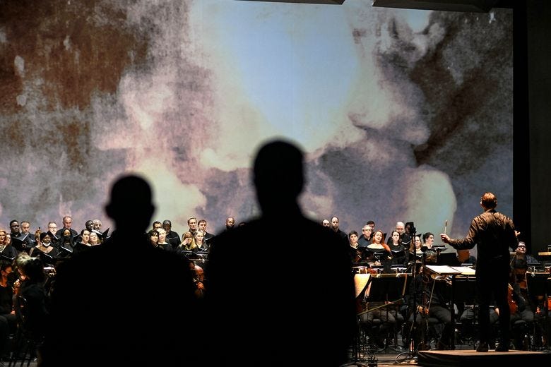 The Washington National Opera performs “Come Home: A Celebration of Return,” inspired by Justice Ruth Bader Ginsburg, at the Kennedy Center in Washington, Nov. 4, 2021. The opera company decided on Friday, Jan. 9, 2026, to move its performances out of the Kennedy Center for the Performing Arts, abandoning the hall where it has played since 1971 in perhaps the largest artistic rebuke yet to President Donald Trump’s campaign to remake the Kennedy Center in his image. (Kenny Holston/The New York Times)