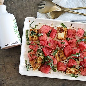 Grilled Halloumi and Watermelon Salad