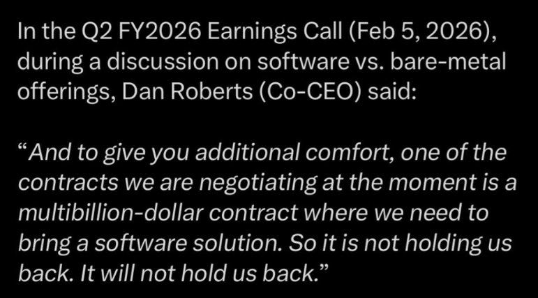 Daniel Roberts Q2 FY26 quote