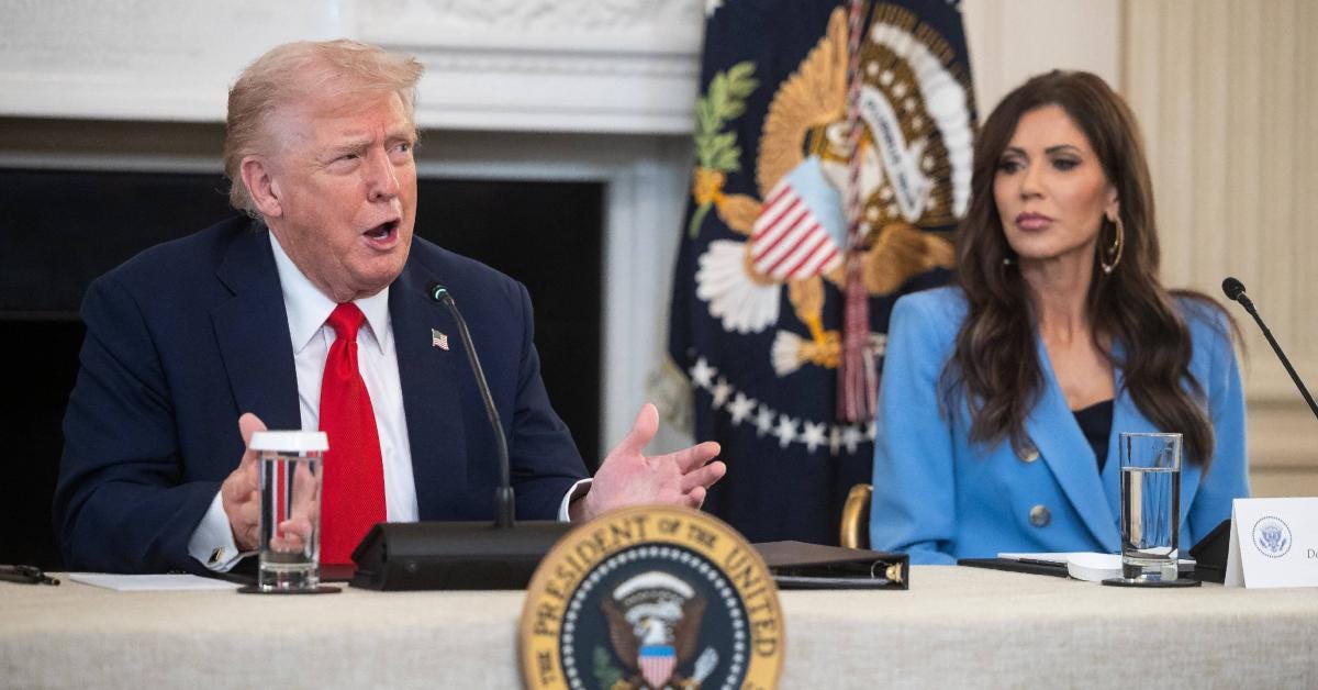 White House Fires Back At Reports Donald Trump Will Fire Kristi Noem