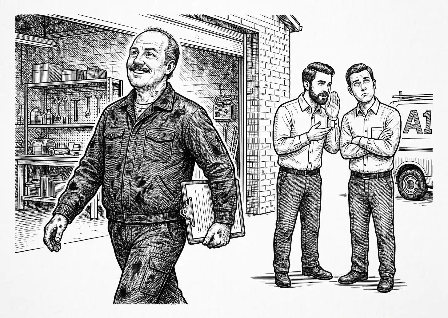 two HVAC techs complain about the service manager behind his back two HVAC techs complain about the service manager behind his back