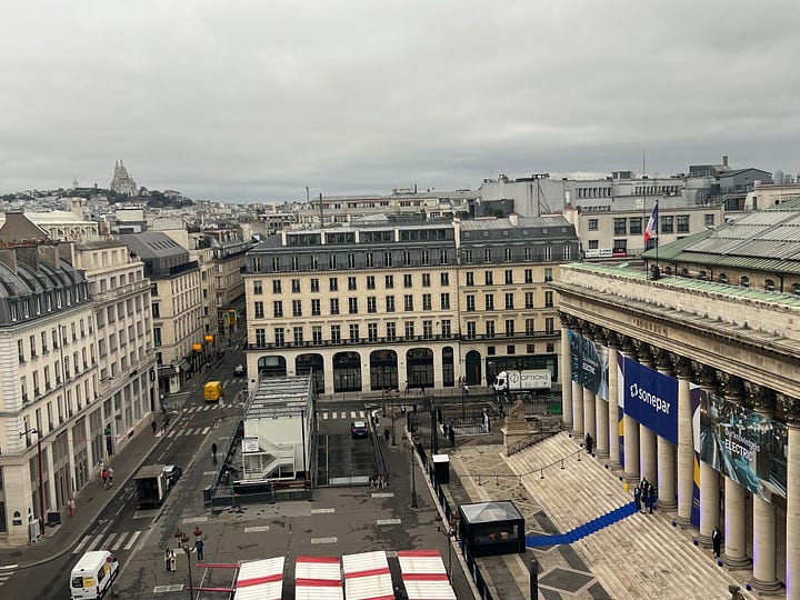Views from the AFP office in Paris