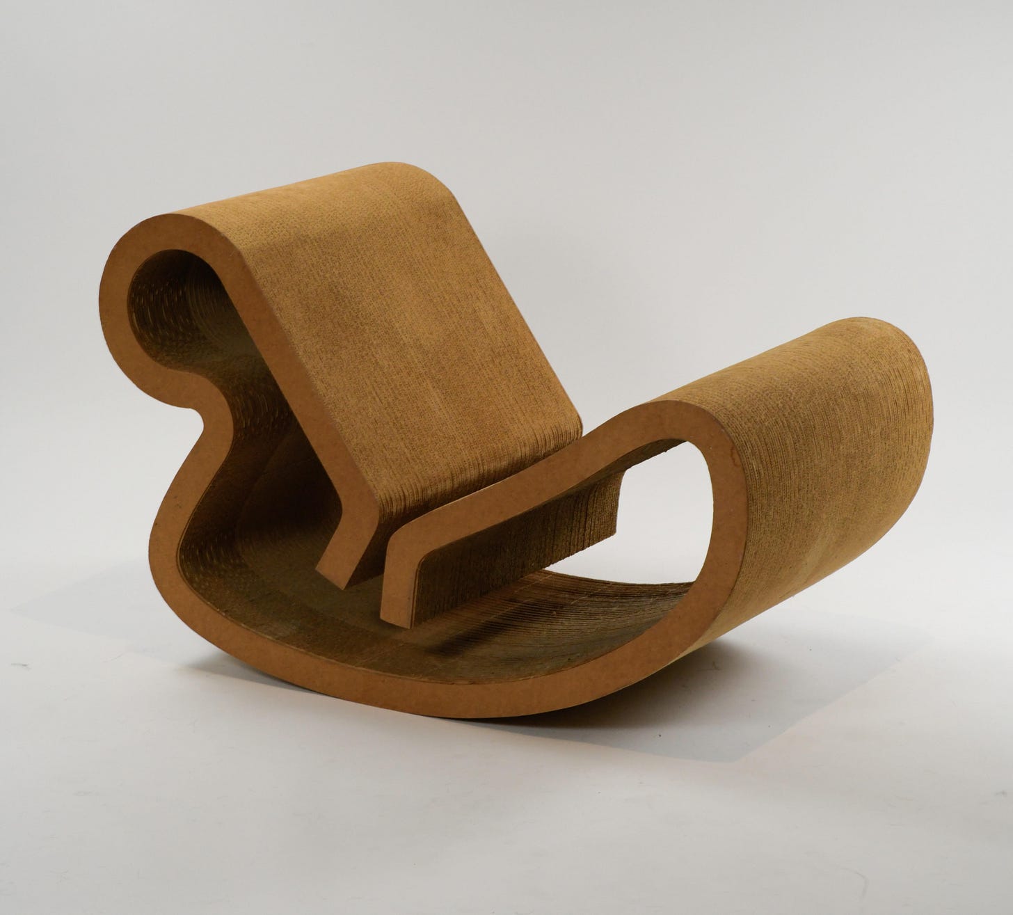 1972 Frank Gehry 'Contour' Rocking Lounge Chair by Easy Edges Inc. In Good Condition For Sale In Los Angeles, CA