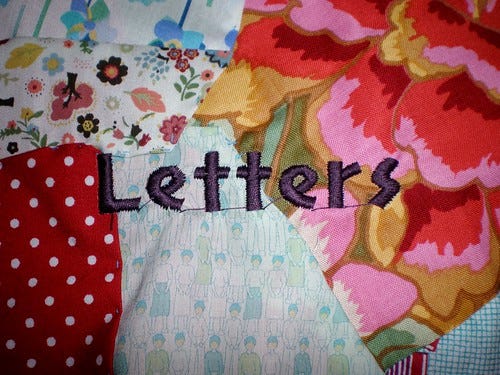 Embroidered letters lettering Embroidered letters lettering