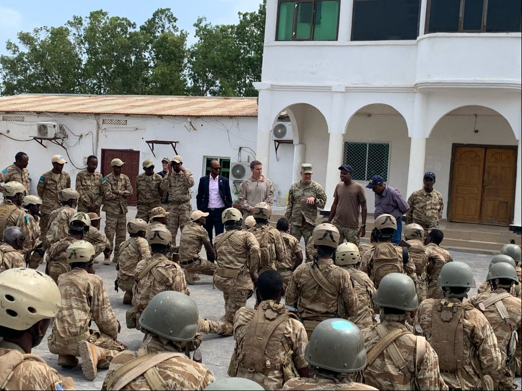 U.S. Army Gen. Stephen Townsend, commander of U.S. Africa Command, addresses personnel from the Puntland Security Force on Feb. 13, 2020, in Bosasso, Somalia. U.S. Army Gen. Stephen Townsend, commander of U.S. Africa Command, addresses personnel from the Puntland Security Force on Feb. 13, 2020, in Bosasso, Somalia.