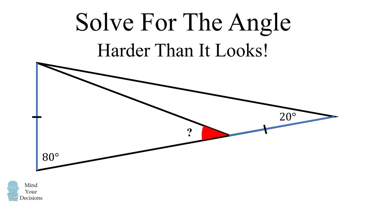 How To Solve For The Angle - Viral Math Challenge - YouTube How To Solve For The Angle - Viral Math Challenge - YouTube