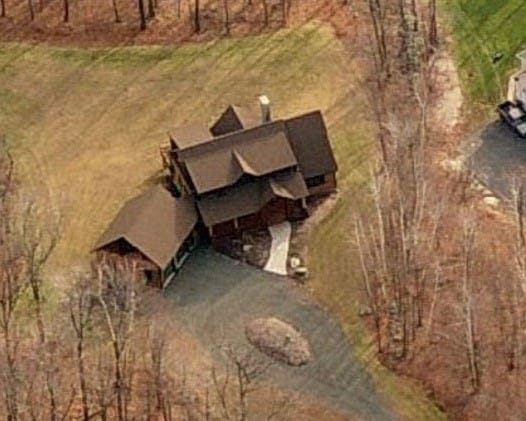 Aerial view of the house at 7 Stanwich Lane in Burlington, Conn. Aerial view of the house at 7 Stanwich Lane in Burlington, Conn.
