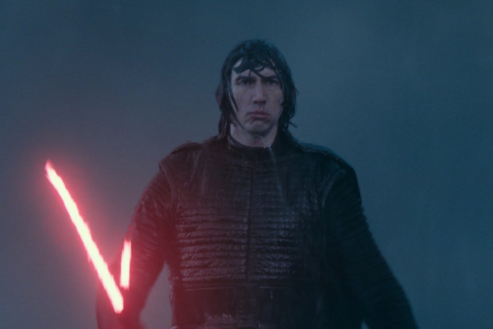 Adam Driver is Kylo Ren in STAR WARS:  THE RISE OF SKYWALKER