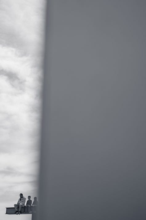 Various images showing negative space in street photography