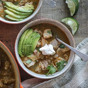 Pork Chili Verde with Lime Green Salsa