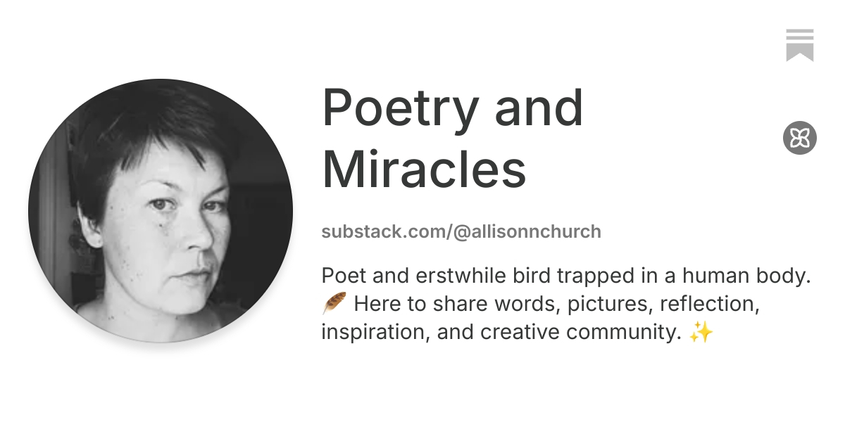 Poetry and Miracles | Substack