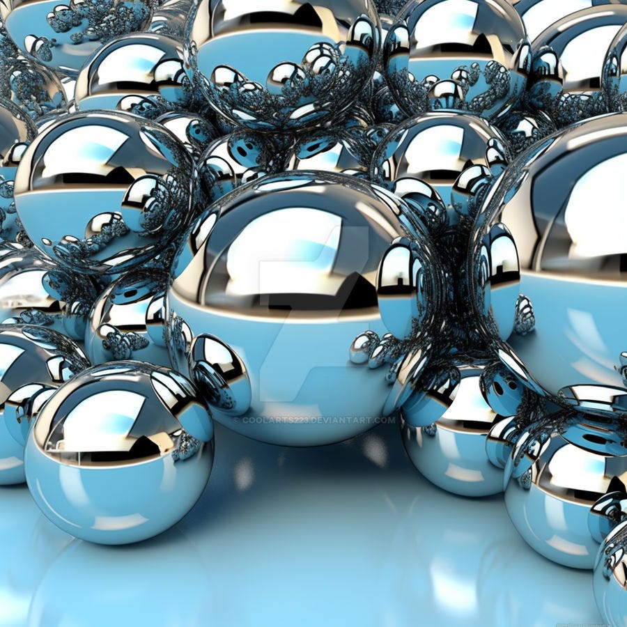 Large group of shiny metallic reflective balls by Coolarts223 on ...