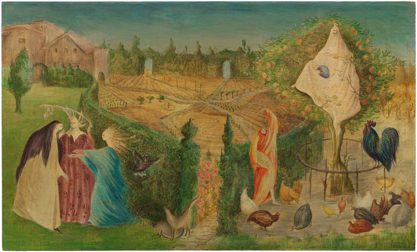 Leonora Carrington, The Kitchen Garden on the Eyot, 1946 · SFMOMA