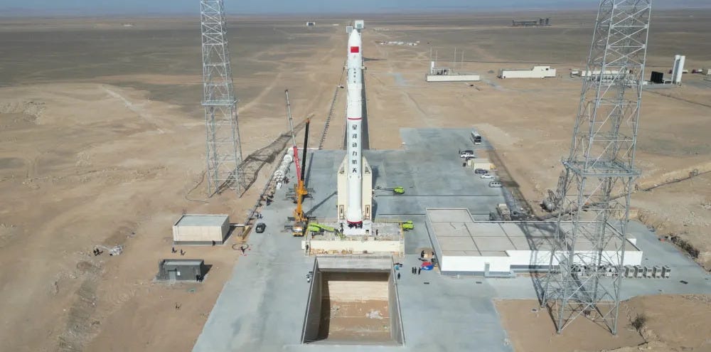 Galactic Energy’s Pallas-1 Y1 vehicle stood atop of its launch pad at the Jiuquan Satellite Launch Center in May 2026. Galactic Energy’s Pallas-1 Y1 vehicle stood atop of its launch pad at the Jiuquan Satellite Launch Center in May 2026.