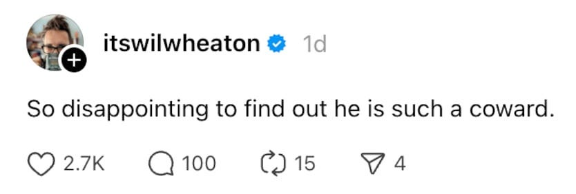 Shut up, Wesley.