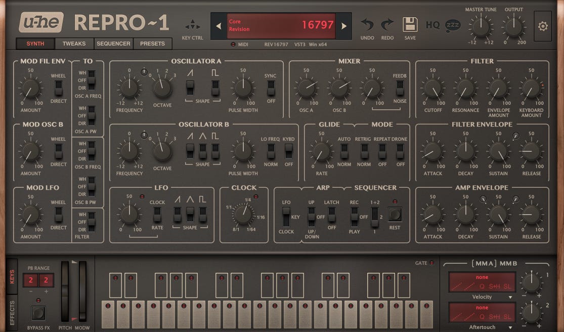 u-He Repro 1 synth on Audioblob newsletter