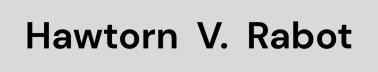 Hawtorn V. Rabot