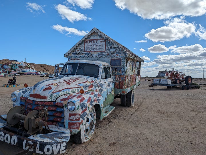 Salvation mountain.