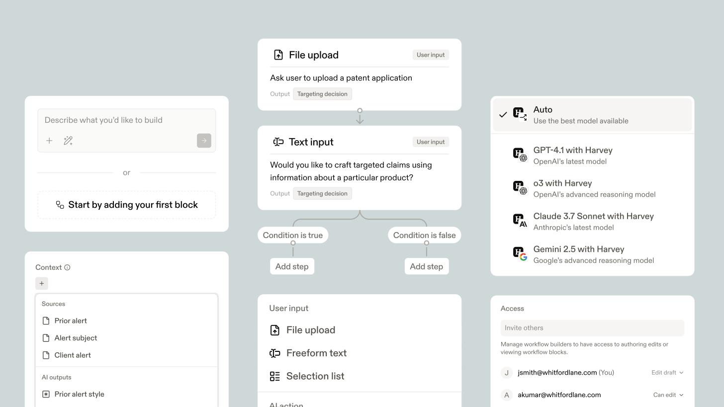 Design Customizable Workflows With Agent Builder | Harvey